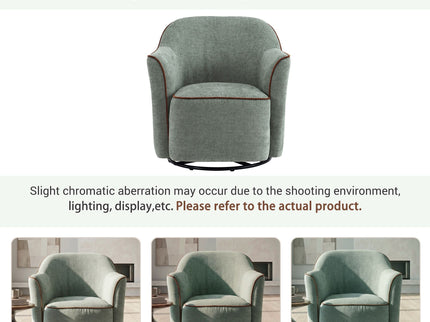 360° Swivel Accent Chair With Flared Arms
