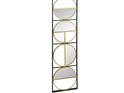 Eclectic Styling Metal Beaded Wall Mirror With Contemporary Design For Bedroom, Liveroom & Entryway