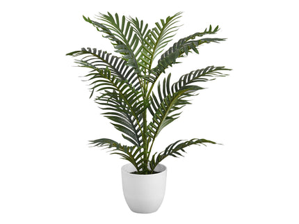28" Tall, Artificial Plant, Palm Tree, Indoor, Faux, Fake, Floor, Greenery, Potted, Real Touch, Decorative - Green / White