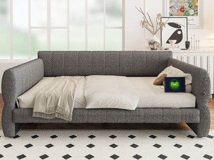 Upholstered Platform Bed With USB Charging