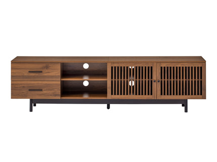 78" TV Stand For TVs Up To 85" Entertainment Center With Deep Drawers & Cable Management, Soft Closing Hinges - Walnut