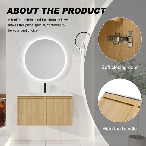 Floating Bathroom Vanity With Sink Combo