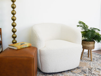 Mina - Swivel Chair - White