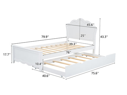 Platform Bed With Headboard And Trundle