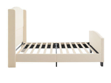 Platform Bed Frame With Tall Headboard And High Footboard