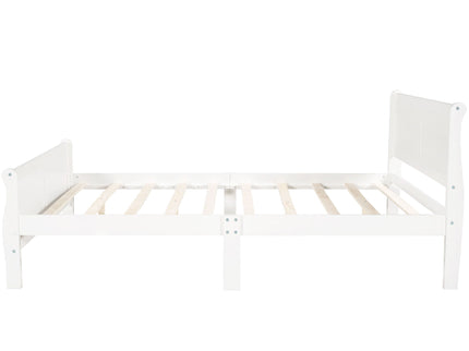 Platform Bed Frame Mattress Foundation Sleigh Bed With Headboard / Footboard / Wood Slat Suppor