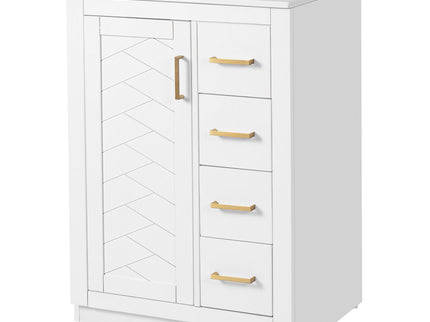 Modern Bathroom Vanity With 1 Door And 3 Drawers