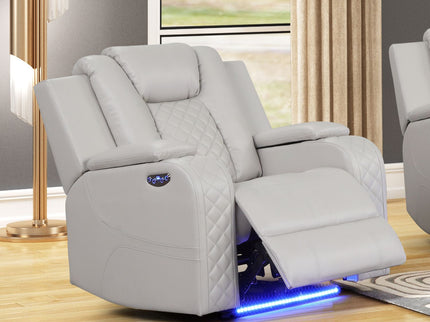Benz - LED & Power Recliner With Adjustable Headrests And Ambient LED Lighting