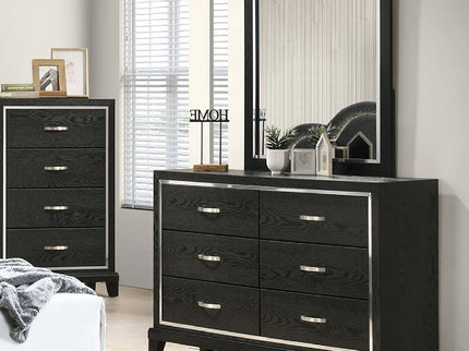 1 Piece Dresser With Tapered Legs Furniture - Black