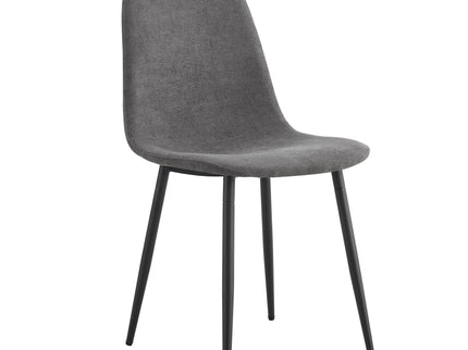 Modern Medieval Style Cushioned Side Chairs Set With Metal Legs For Kitchens