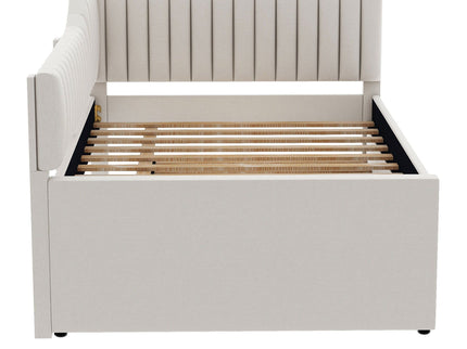 Upholstered Daybed With Trundle And 3 Drawers