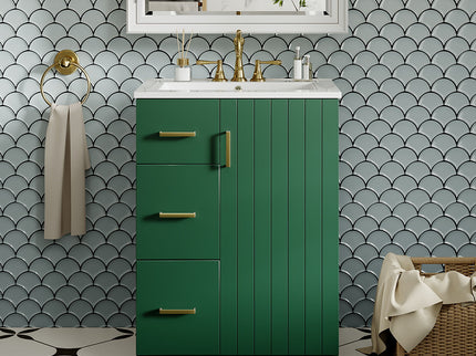 Bathroom Vanity With Under Mount Sink, 2 Drawers And Soft Closing Door