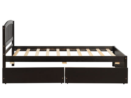 Platform Bed & Headboard, Footboard And Wood Slat Support