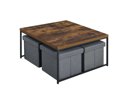Caitlin - Wood Grain 5 Piece Coffee Table (Set of 5)
