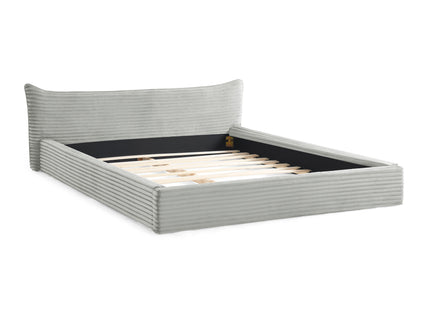Modern Upholstered Bed Frame With Curved Headboard