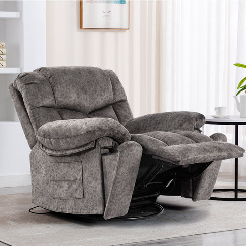 Swivel And Rocking Recliner Chair With Massage And Heating