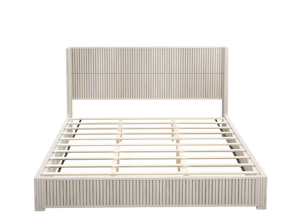 Platform Bed Frame With Headboard, Floor Standing Design