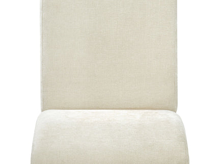 Upholstered Accent Chair - Beige / Walnut