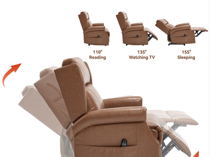 Manual Recliner Chair  With Heavy Duty Motion Mechanism, 8 Vibrating Nodes And 3 Massage Modes For Living Room