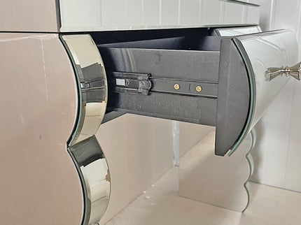 Console Table With 2 Drawers For Living Room - Silver