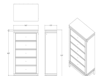 Adalid - Chest With LED Lighting - White