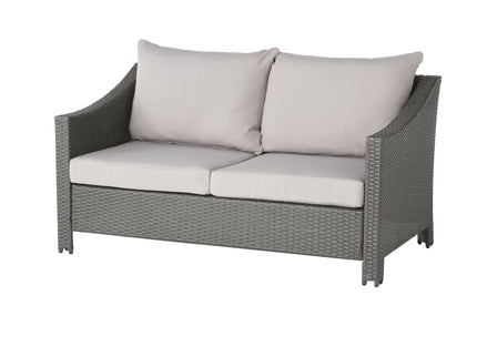 Contemporary Antibes Loveseat & Table Set Outdoor - Gray