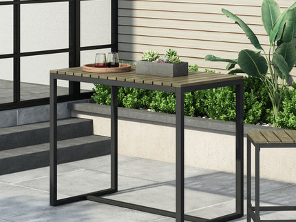 Ernesto - Outdoor Industrial Acacia Wood Bar Table