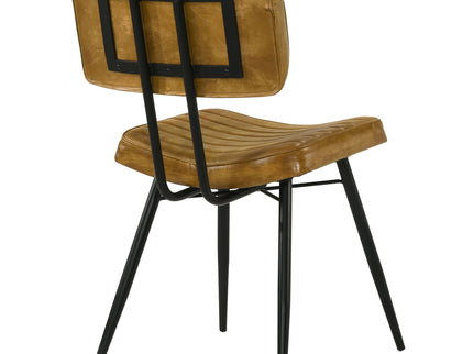 Tufted Side Chairs Upholstery And Tapered Legs (Set of 2) - Camel