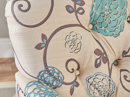 Vitality - Club Chair With Button Tufted Diamond Stitching And Turned Legs
