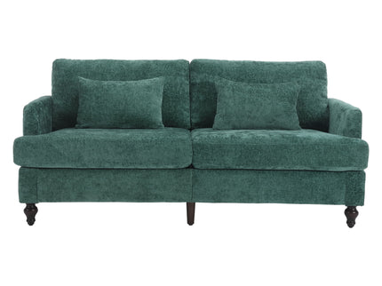 Mid Century Modern Fabric Loveseat Sofa, 2 Seat Upholstered Couch