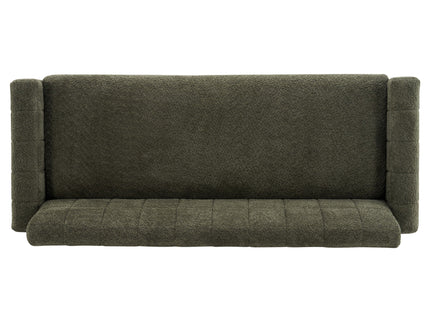 Modern Loveseat Sofa, 2 Seater With Square Arms For Living Room