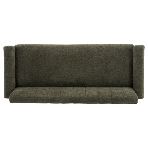Modern Loveseat Sofa, 2 Seater With Square Arms For Living Room