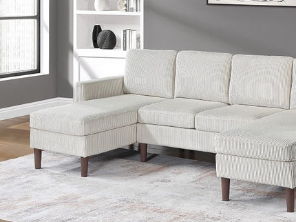 Sectional Set With Dual Chaises And Square Arms