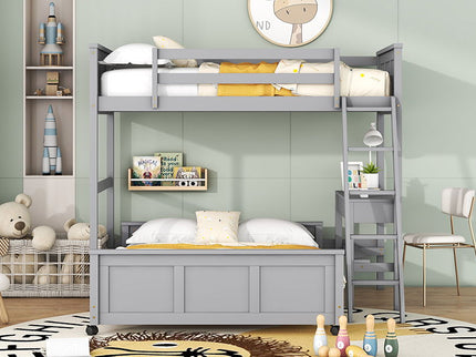 Full Over Full Bunk Bed With Desk