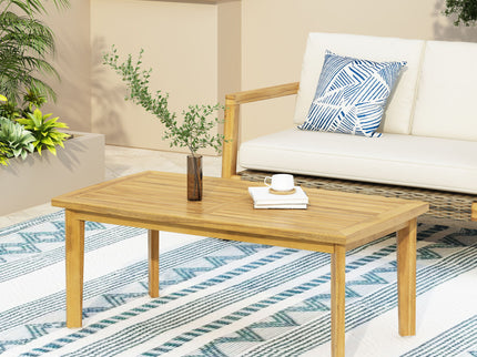 Outdoor Rectangular Coffee Table - Brown
