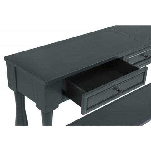 Long Console Table With Drawers And Shelf