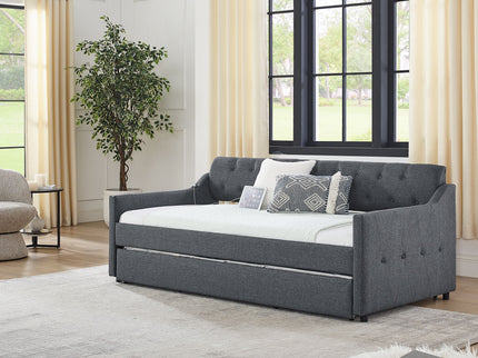 Size Upholstered Daybed With Trundle And USB Charging Armrest