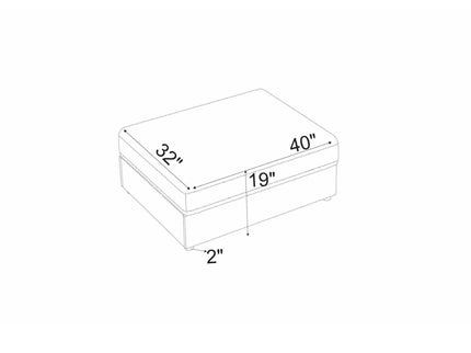 Upholstered Rectangle Ottoman