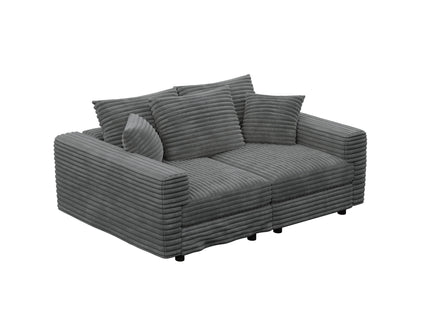 4 Seat Sofa, Modern Comfy Upholstered Sofa Cloud Couch, Deep Seat Couches With Soft Pillows