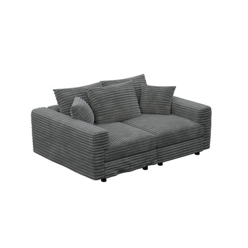 4 Seat Sofa, Modern Comfy Upholstered Sofa Cloud Couch, Deep Seat Couches With Soft Pillows