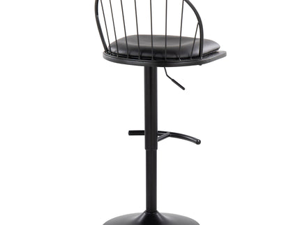 Riley - Farmhouse Adjustable Height Barstool With Swivel With Rounded T Footrest (Set of 2)