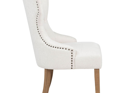 Tufted Dining Chair With Button Tufting And Nailhead Trim