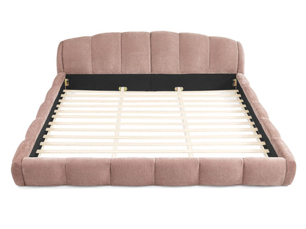 Upholstered Platform Bed Frame, Low Profile Floor Bed, No Box Spring Required