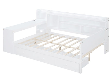 Daybed With 3 Drawers USB Ports And Desk