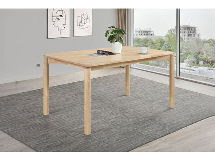 Svenstra - Rectangular Dining Table Set With Armless Side Chairs, Wood, Natural Walnut, 59 X 35.5 X 30 Inches