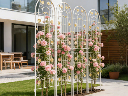 Metal Garden Trellis Rustproof Trellis For Climbing Plant Outdoor Flower Support