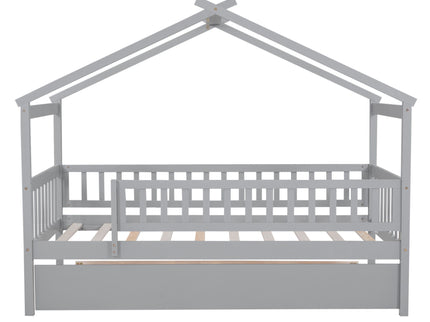 Creativity House Bed With Twin Size Trundle