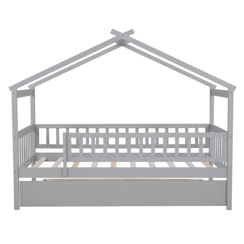 Creativity House Bed With Twin Size Trundle