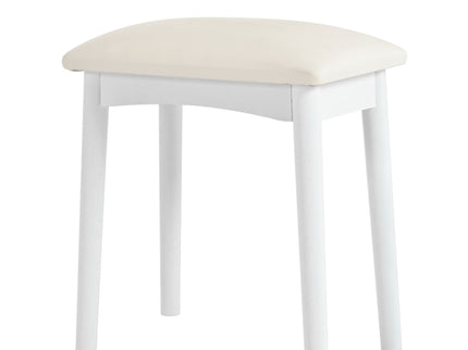 Modern Corner Makeup Vanity Desk With Large Storage, LED Mirror & Stool, Adjustable Brightness, Space Saving - White