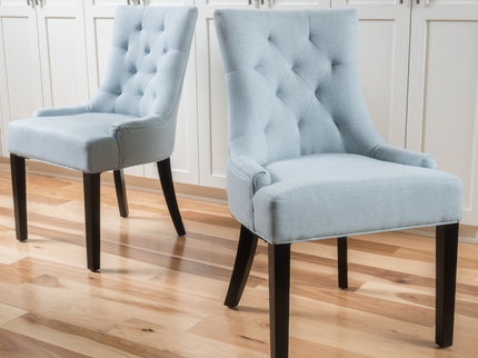 Contemporary Cheney Dining Chair Set With Tufted Design
